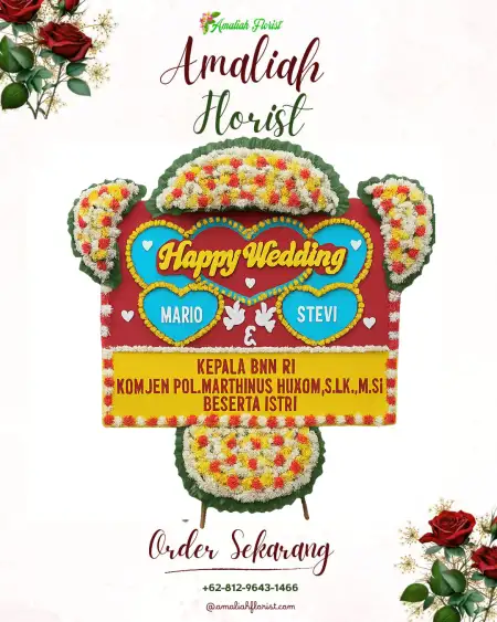 Papan Bunga Pernikahan Datarnangka